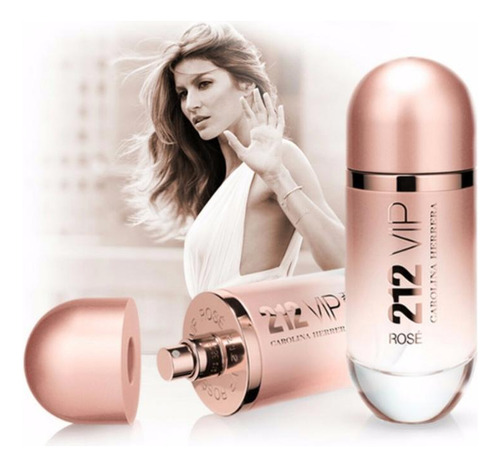 Imagen 3 de 7 de Perfume Carolina Herrera 212 Vip Rose 80ml + Body Lotion