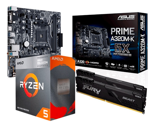 Combo Actualizacion Amd Ryzen 5 4600g Mother Micro 16gb Ram