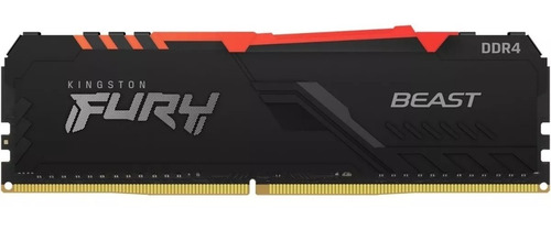 Imagen 3 de 8 de Memoria Ram Gamer Ddr4 16gb 3200mhz Kingston Fury Beast Rgb!