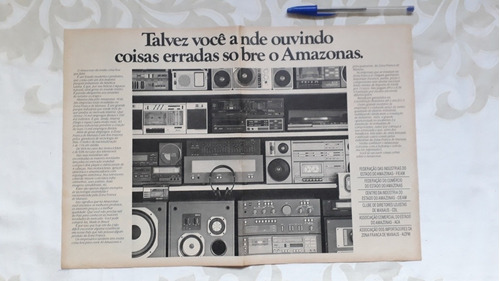 Propaganda Antiga Anúncio Empresas Fábrica Amazonas Som 1988