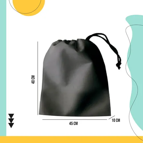 10 Eco Bolsas De Friselina 45x40x10cm C cord n Sin Impresi n