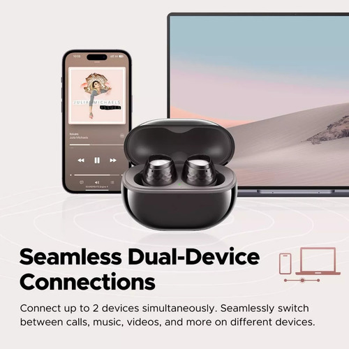 Audífonos Soundpeats Engine4 Bluetooth 5.3 Ldac Color Negro