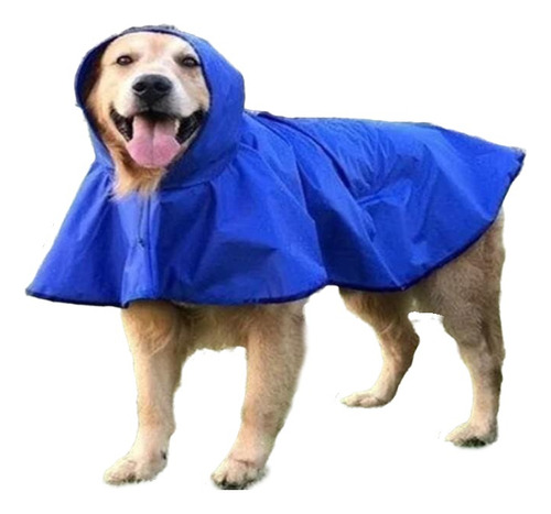 Capa Chuva Pet Cachorro Nylon Emborrachado G G Regulável