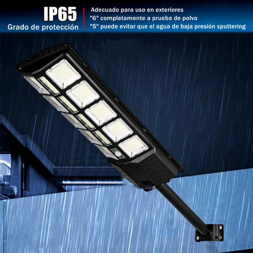 Lampara Led Solar Exterior para Alumbrado Publico con Control Remoto ATOZELE 480 Foco Leds 1500W 15000mAh