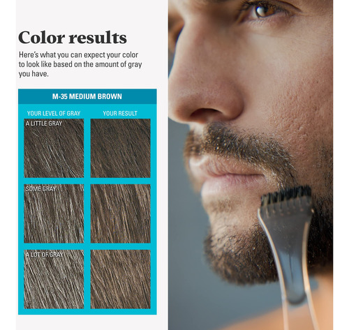 Tintura De Barba Apenas Para Homens Bigode E Barba Castanho