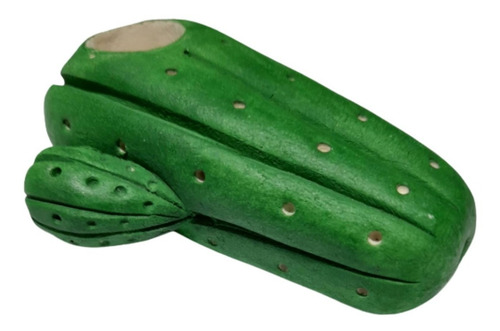Imagen 2 de 8 de Pipa Ceramica Hecha A Mano Fácil De Limpiar 6 Cm. Cactus