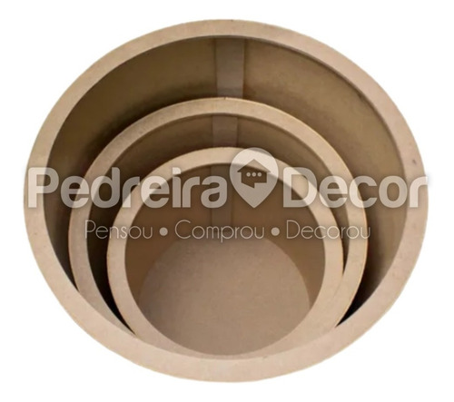 Imagem 5 de 7 de Kit Trio Mesa Cilindro + Painel Redondo Mdf 150 X 210 Grande
