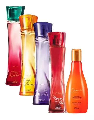 Kit Com 4 Perfumes Femininos Avon - Mulher & Poesia