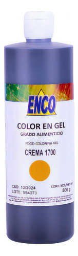 Color Gel Crema Reposteria 500 Grs. Enco 1700-500