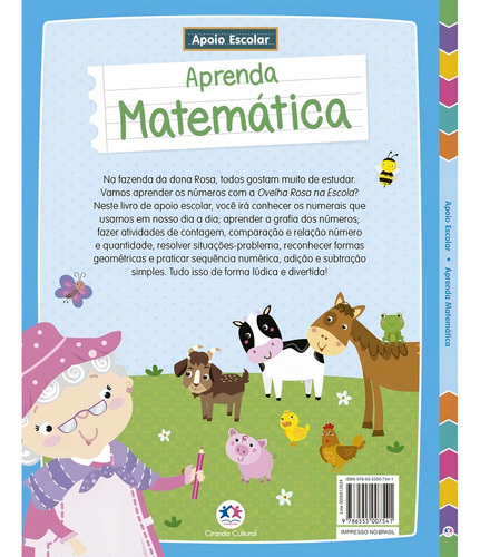 Apoio Escolar - Aprenda Matemática: Ovelha Rosa Na Escola Editorial Ciranda Cultural Capa Mole Em Português, 2021