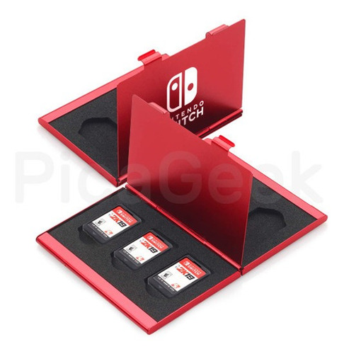Estuche Aluminio Nintendo Switch Para Juegos Cartuchos