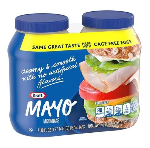 Kraft Mayonesa 2 Pk/887ml - Ml A $33