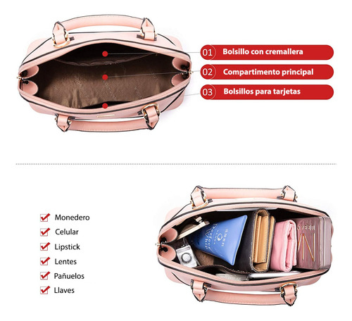 Imagen 3 de 7 de Bolsos Crossbodys Para Mujeres, Bolsos Pequeños Tipo Boston