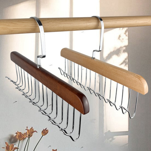 O Perchero De Madera Con Varios Ganchos Para Bufanda Que