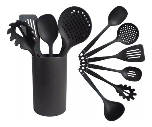 Set De 6 Utensillios Cocina Hudson Con Cesta En Caja