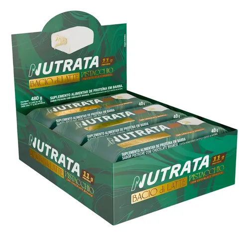 Kit Com 12 Unidades Bacio Di Latte Sabor Pistacche Display 40g Nu...