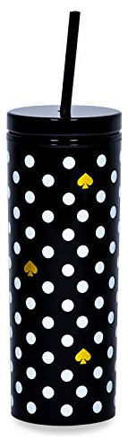 Vaso Aislado Kate Spade New York Con Pajita Reutilizable, Ta