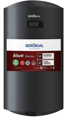 Termotanque Señorial 80 Litros Electrico Black 2.0