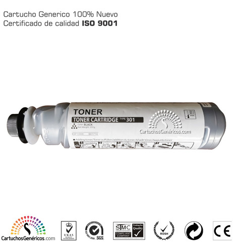 Toner Compatible Ricoh 841767, Aficio Mp 301sp, Mp 301spf