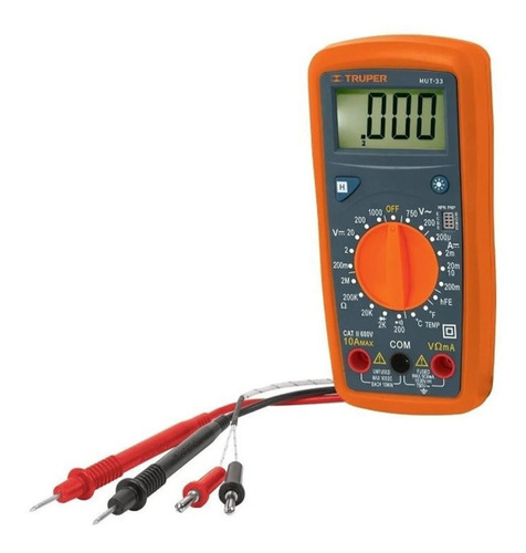 Tester Multimetro Digital Temp. Truper Mut-33 Profesional - 