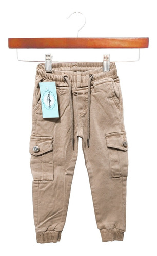 Pantalón Babucha Cargo De Gabardina Para Niño