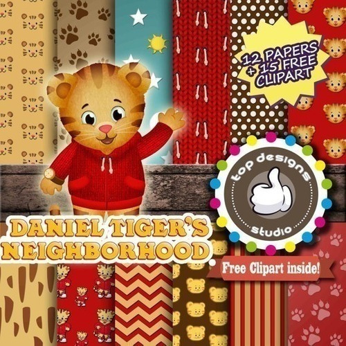 Kit Imprimible Fondos Clipart - Daniel Tiger El Tigre