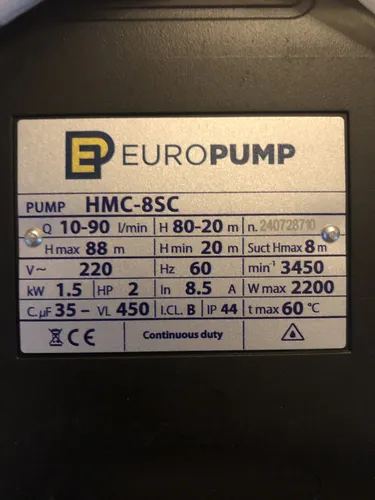 Bomba 2hp 220v Ph1 Multietapa