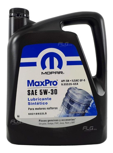 Aceite Mopar Maxpro 5w-30 4l Nafta Fiat Cronos 18/20