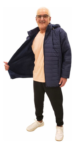 Campera De Hombre Inflable Forrada Con Polar Talles Grandes