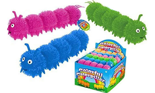 Toysmith Colorful Caterpillar Puffer Ball Party Set Bundle -