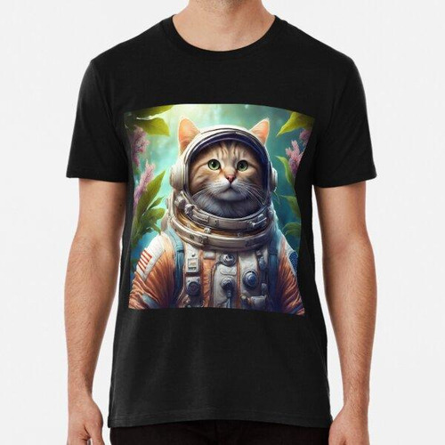 Remera Gato En Viaje Espacial A Nuevo Territorio Algodon Pre