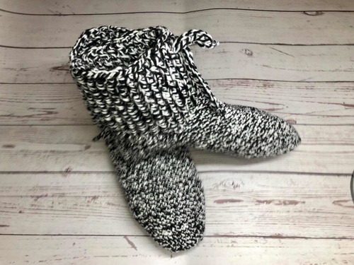 Calcetines - Botas - Pantuflas Crochet A Mano Talla 22-23