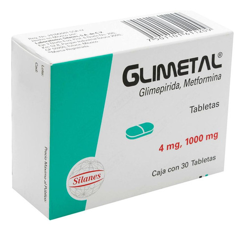 Glimetal 1000 Mg / 4 Mg Caja Con 30 Tabletas