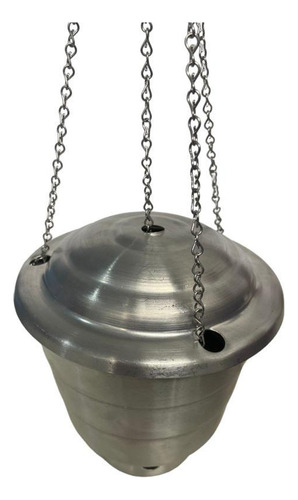 Turíbulo Para Defumação Médio Em Alumínio Com Corrente 13 Cm