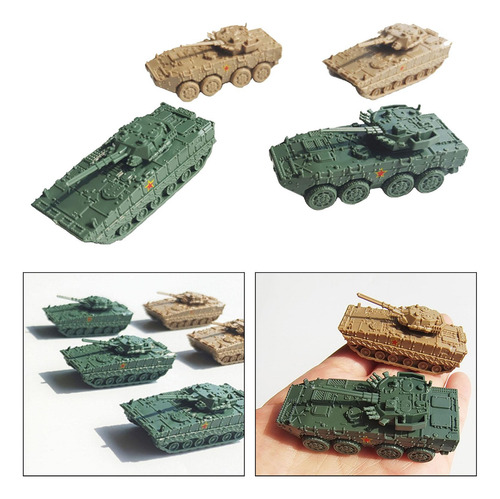 4x Escala 1/144 Modelo De Tanque Moderno Modelo De Vehículo