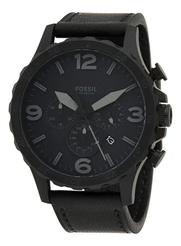 Reloj Hombre Fossil Cuarzo Pulso Negro En Acero Inoxidable