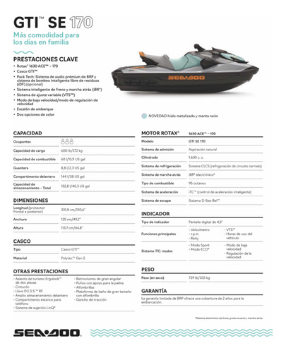 Sea Doo Gti 170 Se 0km