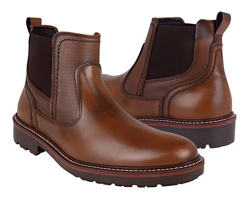 Botines Caballero Stylo H02741 Piel Café