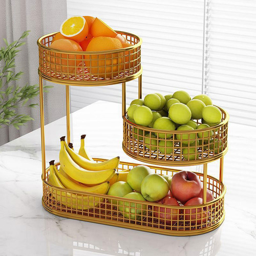 Cesta De Frutas Elegante De 3 Niveles