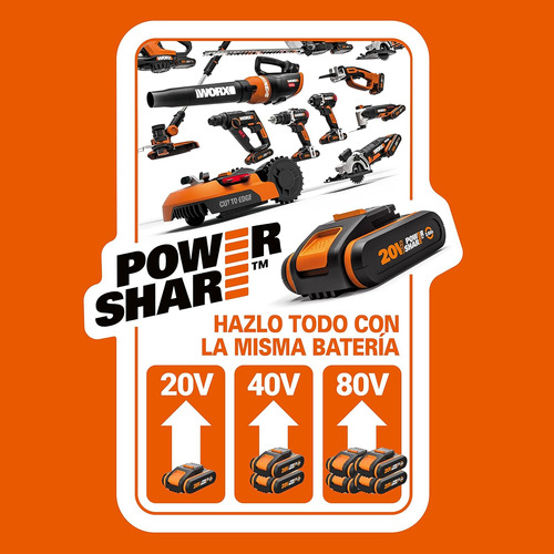 Worx Wx394.6 H3 | Martillo Sds-plus 20v | Función De Taladro