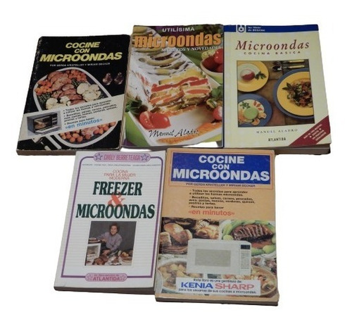 Lote De 5 Excelentes Libros De Cocina Para Microondas