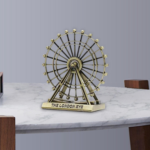 Estatua De Adorno En Miniatura Torre De Ruedas Bronce
