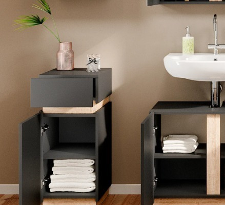 Tolva Mueble Organizador De Baño Moderno Auxiliar  Tb-030 Ch