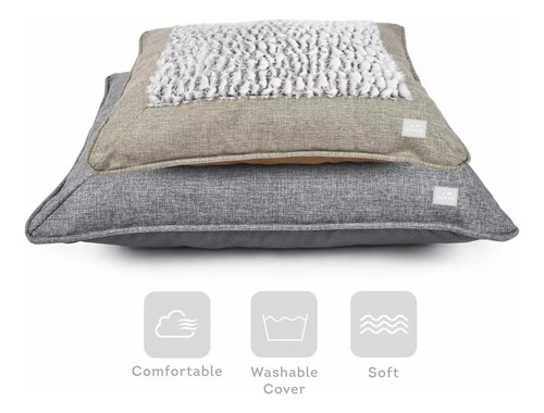 Cama Genérica Colchón Lino 90x75cm Para Gatos Y Perros