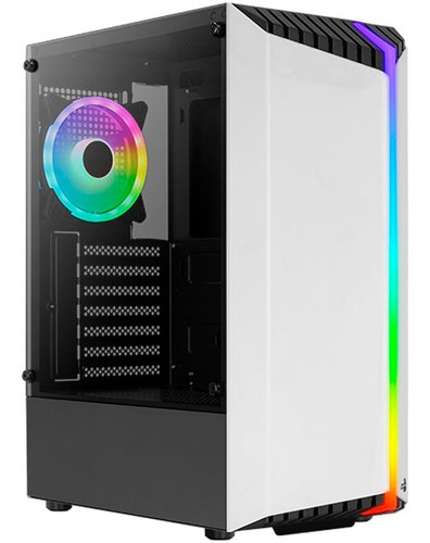 Gabinete Gamer Aerocool Bionic Mid Tower X1 Fan Rgb Blanco