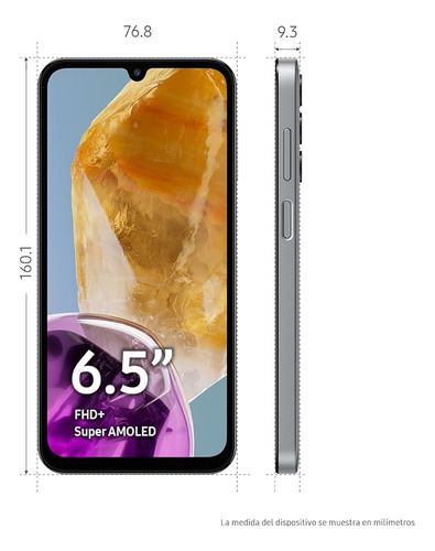 Teléfono celular Samsung Galaxy M15 5g, 6000 mah, triple cámara de hasta 50 mp, 128 gb, gris - Excelente (Reacondicionado)