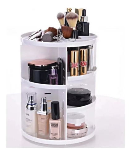 Organizador Para Maquillaje Y Cosmeticos 360 Color Blanco