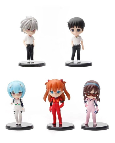 Neon Genesis Evangelion Colección 5 Figuras En Bolsa