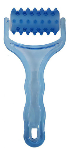 Rolo Derma Massager Anti Celulite Para Drenagem Linfática Cor Azul