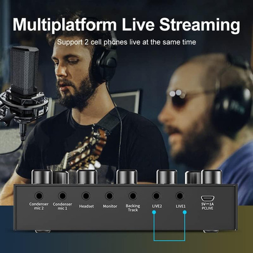 Equipo De Grabación De Podcast V8s Con Cambiador De Voz, De